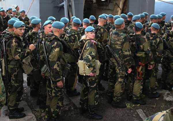 Прибытие белорусских десантников на учения Запад-2013