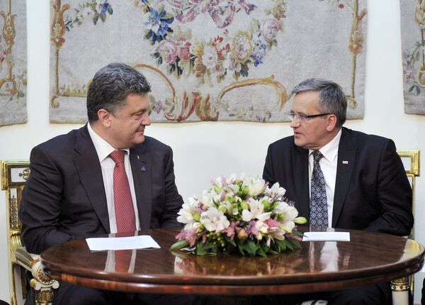 Избранный президент Украины П.Порошенко провел ряд встреч в Польше
