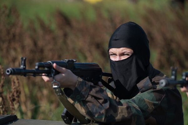 Женское подразделение батальона Русь в Донецке