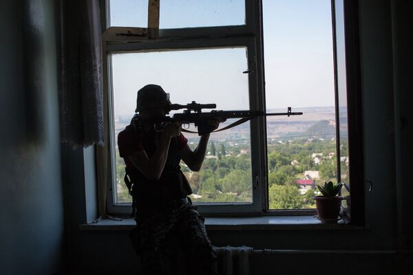 Бои за город Шахтерск Донецкой области