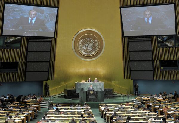 Глава МИД РФ Сергей Лавров принимает участие в 65-й сессии Генеральной асамблеи ООН