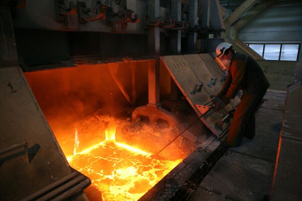 Производство алюминия на предприятиях компании РУСАЛ