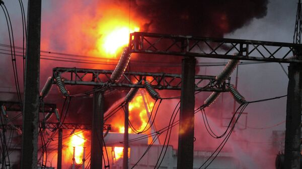 Пожар на электроподстанции Сабурово