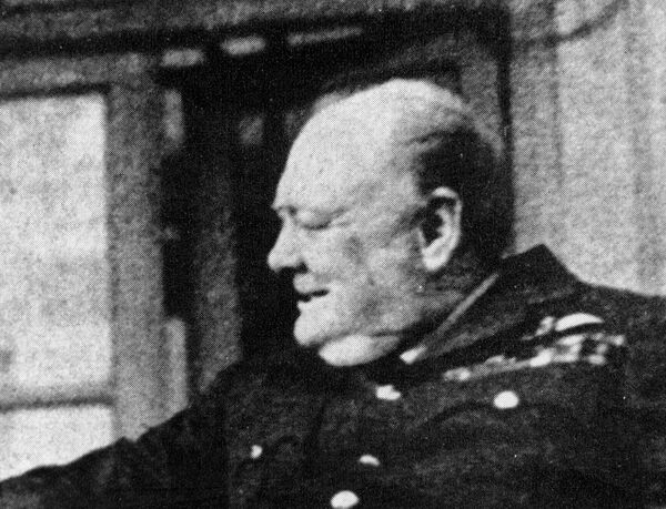 Премьер-министр Великобритании Уинстон Черчилль. Репродукция Премьер-министр Великобритании Уинстон Черчилль. Репродукция