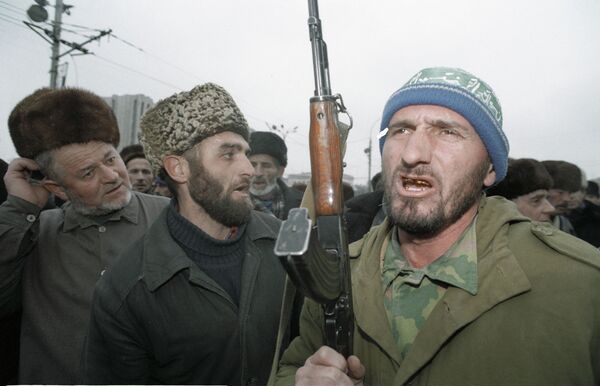 Боевики в Чечне