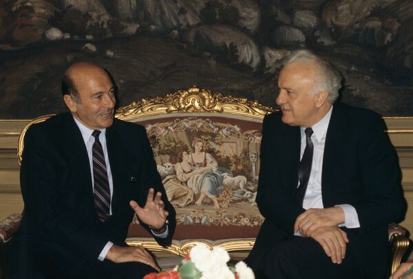 Эдуард Шеварднадзе и Манфред Вернер