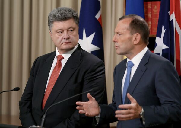 Встреча Президента Украины П.Порошенко и Т.Эббота в Австралии