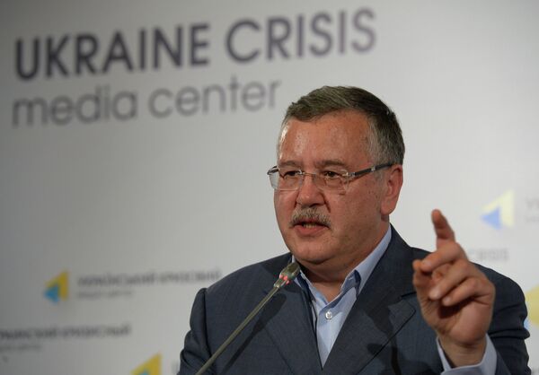 Пресс-брифинг кандидата на пост президента Украины Анатолия Гриценко