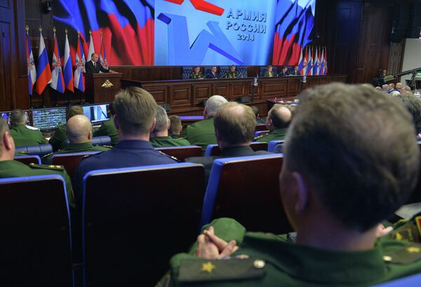 В.Путин провел расширенное заседание Коллегии министерства обороны РФ