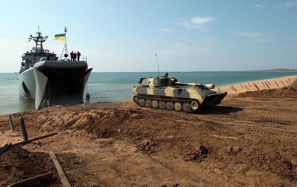 Военные учения ВС Украины Морской узел-2008 в Крыму