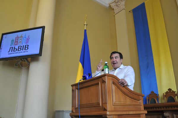 Экс-президент Грузии М.Саакашвили посетил Львов Экс-президент Грузии М.Саакашвили посетил Львов
