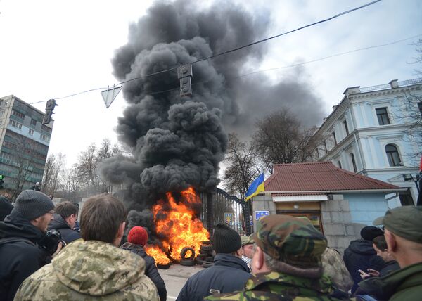 Акция протеста батальона Айдар в Киеве