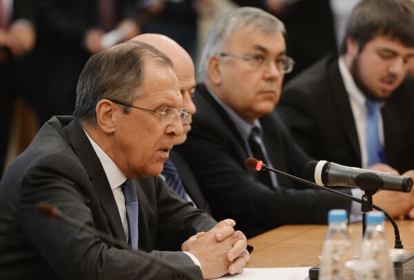 Встреча главы МИД РФ С.Лаврова c представителями сирийской оппозиции и правительства Сирии