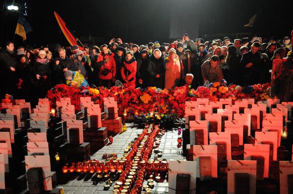 Годовщина событий на киевском Майдане Годовщина событий на киевском Майдане