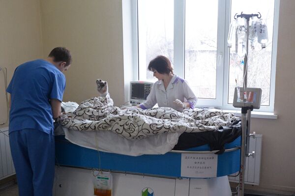 Пострадавшие от взрыва на шахте им. Засядько в Донецке Пострадавшие от взрыва на шахте им. Засядько в Донецке