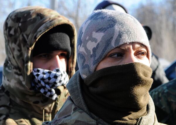 Отправка группы бойцов батальона Сич на юго-восток Украины