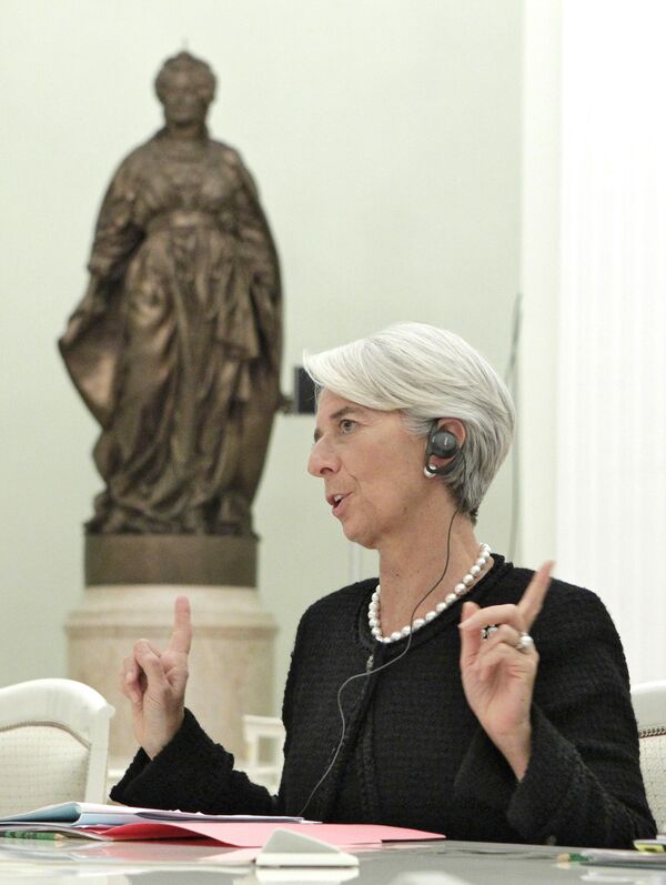 Президент РФ Д. Медведев встретился с директором-распорядителем МВФ К.Лагард