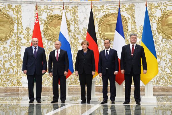 Переговоры лидеров России, Германии, Франции и Украины в Минске Переговоры лидеров России, Германии, Франции и Украины в Минске