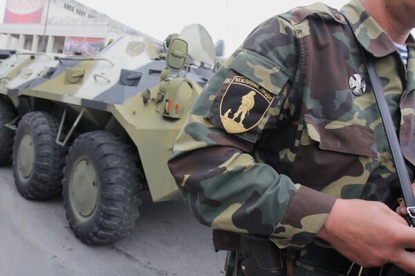Бойцы самообороны Крыма в Симферополе Бойцы самообороны Крыма в Симферополе