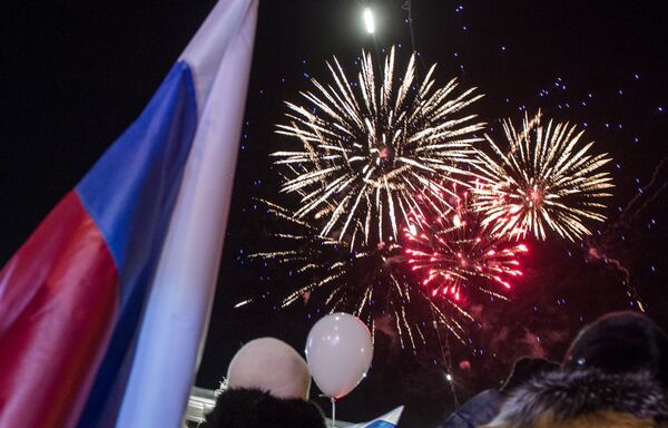 Празднование годовщины Крымской весны в Крыму