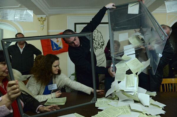 Подсчет голосов по итогам референдума о статусе Крыма Подсчет голосов по итогам референдума о статусе Крыма
