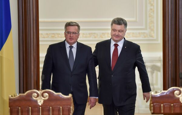 Встреча президента Украины П.Порошенко и президента Польши Б.Коморовского