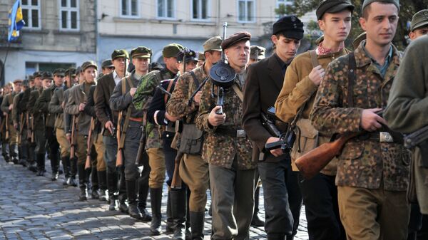 Марш сторонников УПА во Львове