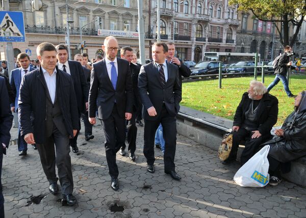 Премьер-министр Украины Арсений Яценюк посетил Львовскую область