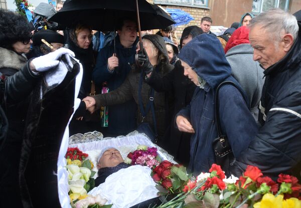 Похороны журналиста Олеся Бузины в Киеве