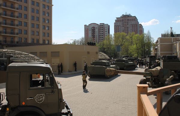 Подготовка к Параду Победы в Донецке