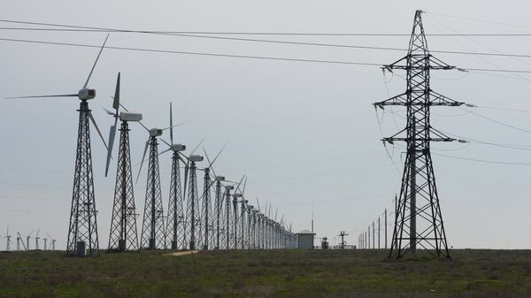 Ветровые электростанции в поселке Мирный