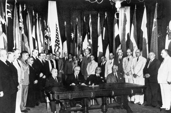 Подписание Декларации Объединённых Наций в США в 1942 году