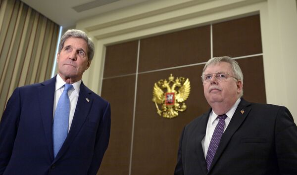 Встреча президента России В.Путина с госсекретарем США Д.Керри Встреча президента России В.Путина с госсекретарем США Д.Керри