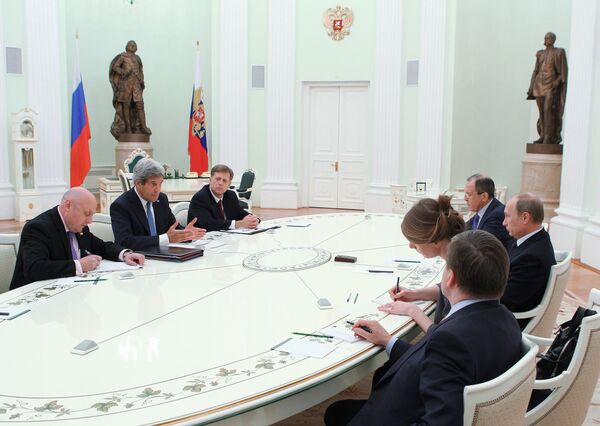 Встреча президента РФ В.Путина с Д.Керри в Кремле Встреча президента РФ В.Путина с Д.Керри в Кремле