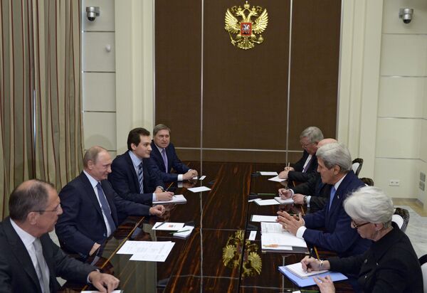 Встреча президента России В.Путина с госсекретарем США Д.Керри Встреча президента России В.Путина с госсекретарем США Д.Керри