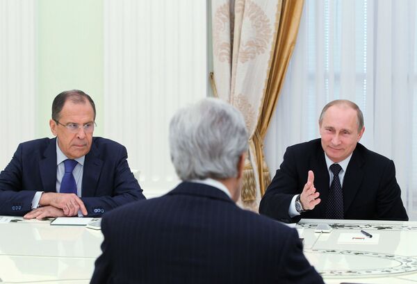 Встреча президента РФ В.Путина с Д.Керри в Кремле Встреча президента РФ В.Путина с Д.Керри в Кремле