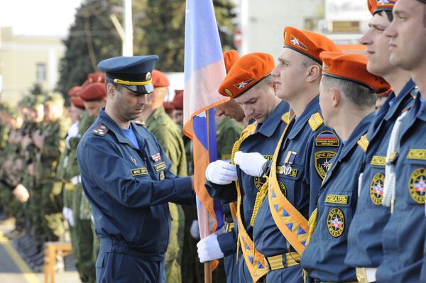 Репетиция парада Победы в Донецке