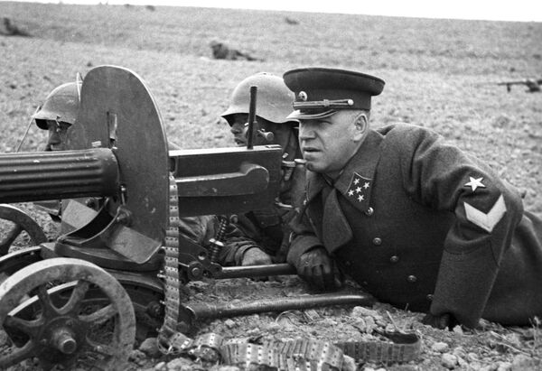 Генерал армии Георгий Константинович Жуков на ученьях Киевского военного округа