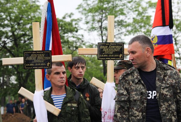 Похороны командира батальона Призрак Алексея Мозгового и его сослуживцев