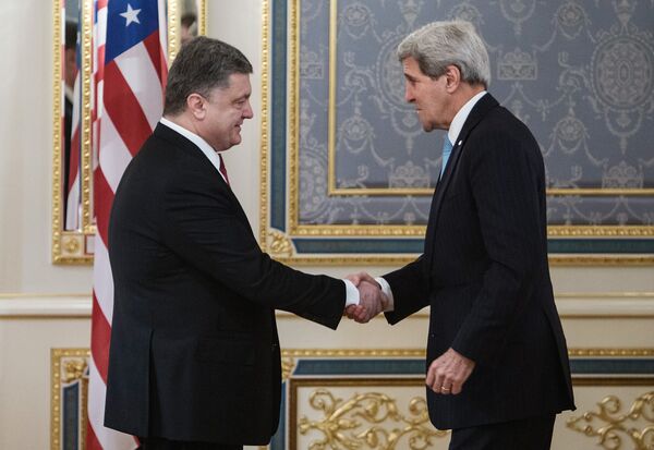 Встреча президента Украины П.Порошенко и Госсекретаря США Дж.Керри