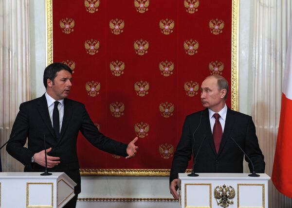 Президент РФ В.Путин провел встречу с премьер-министром Италии М.Ренци Президент РФ В.Путин провел встречу с премьер-министром Италии М.Ренци
