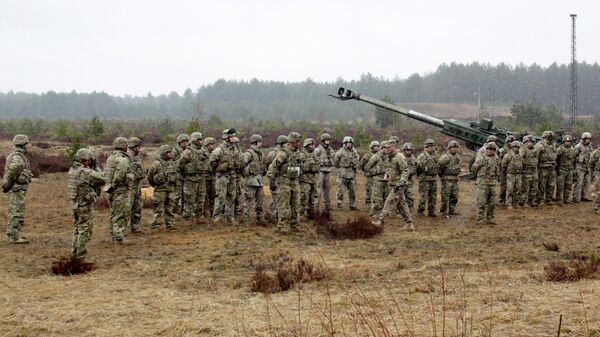 Военные учения НАТО Operation Summer Shield на полигоне Адажи в Латвии