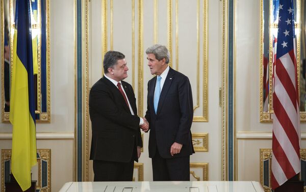 Встреча президента Украины П.Порошенко и Госсекретаря США Дж.Керри