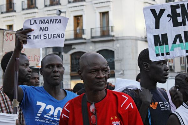 Акция протеста иммигрантов в Мадриде Акция протеста иммигрантов в Мадриде