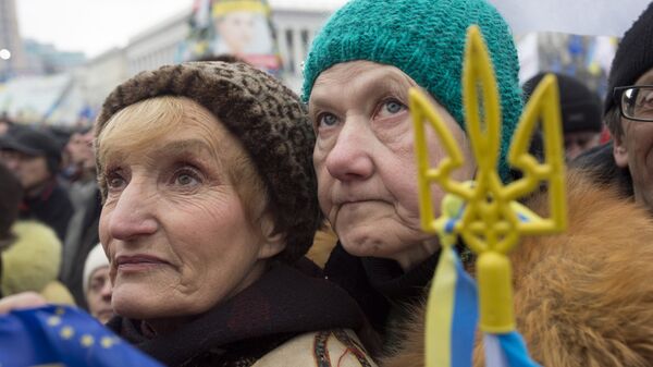 Акция сторонников евроинтеграции День достоинства на площади Независимости в Киеве