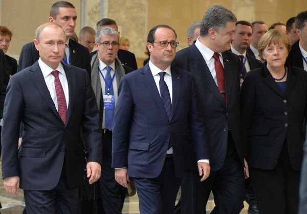 Переговоры лидеров России, Германии, Франции и Украины в Минске Переговоры лидеров России, Германии, Франции и Украины в Минске