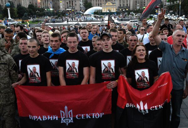Народное вече организации Правый сектор в Киеве