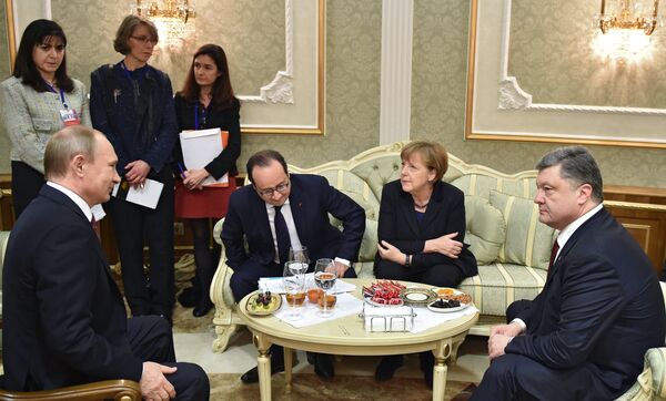 Переговоры лидеров России, Германии, Франции и Украины в Минске Переговоры лидеров России, Германии, Франции и Украины в Минске