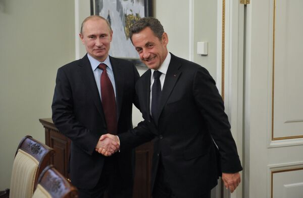 В.Путин принял в Ново-Огарево Н.Саркози В.Путин принял в Ново-Огарево Н.Саркози