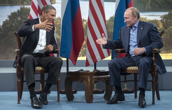 В.Путин встретился с Б.Обамой в рамках саммита G8 В.Путин встретился с Б.Обамой в рамках саммита G8